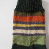 Handgestrickte Wollsocken Gr. 47 – Grün-Orange gestreift – Bild 6