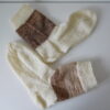 Handgestrickte Wollsocken Gr. 41 – Beige-Braun – Bild 4