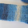 Handgestrickte Wollsocken Gr. 38 - blau mit Streifenmuster im Bein – Bild 4