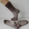 Handgestrickte Wollsocken Gr. 40 – Braun-im-Farbverlauf – Bild 3