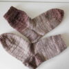 Handgestrickte Wollsocken Gr. 40 – Braun-im-Farbverlauf – Bild 4