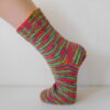 Handgestrickte Socken Gr. 37 – Bunt gestreift für Allergiker