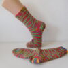Handgestrickte Socken Gr. 37 – Bunt gestreift für Allergiker – Bild 2