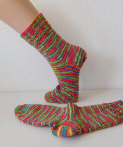 Alternative view of Handgestrickte Socken Gr. 37 – Bunt gestreift für Allergiker