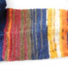 Handgestrickte Wollsocken Gr. 42 – Dunkelblau-mit-Streifenmuster-im-Bein – Bild 5