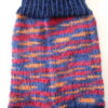 Handgestrickte Wollsocken Gr. 40 – Dunkelblau mit Streifenmuster im Bein – Bild 4
