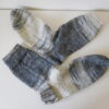 Handgestrickte Wollsocken Gr. 46 – Grau-im-Farbverlauf – Bild 4