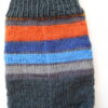 Handgestrickte Wollsocken Gr. 44 – Grau mit Streifenmuster im Bein – Bild 5