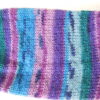 Handgestrickte Wollsocken Gr. 45 - Lila Blau Grün gestreift – Bild 5