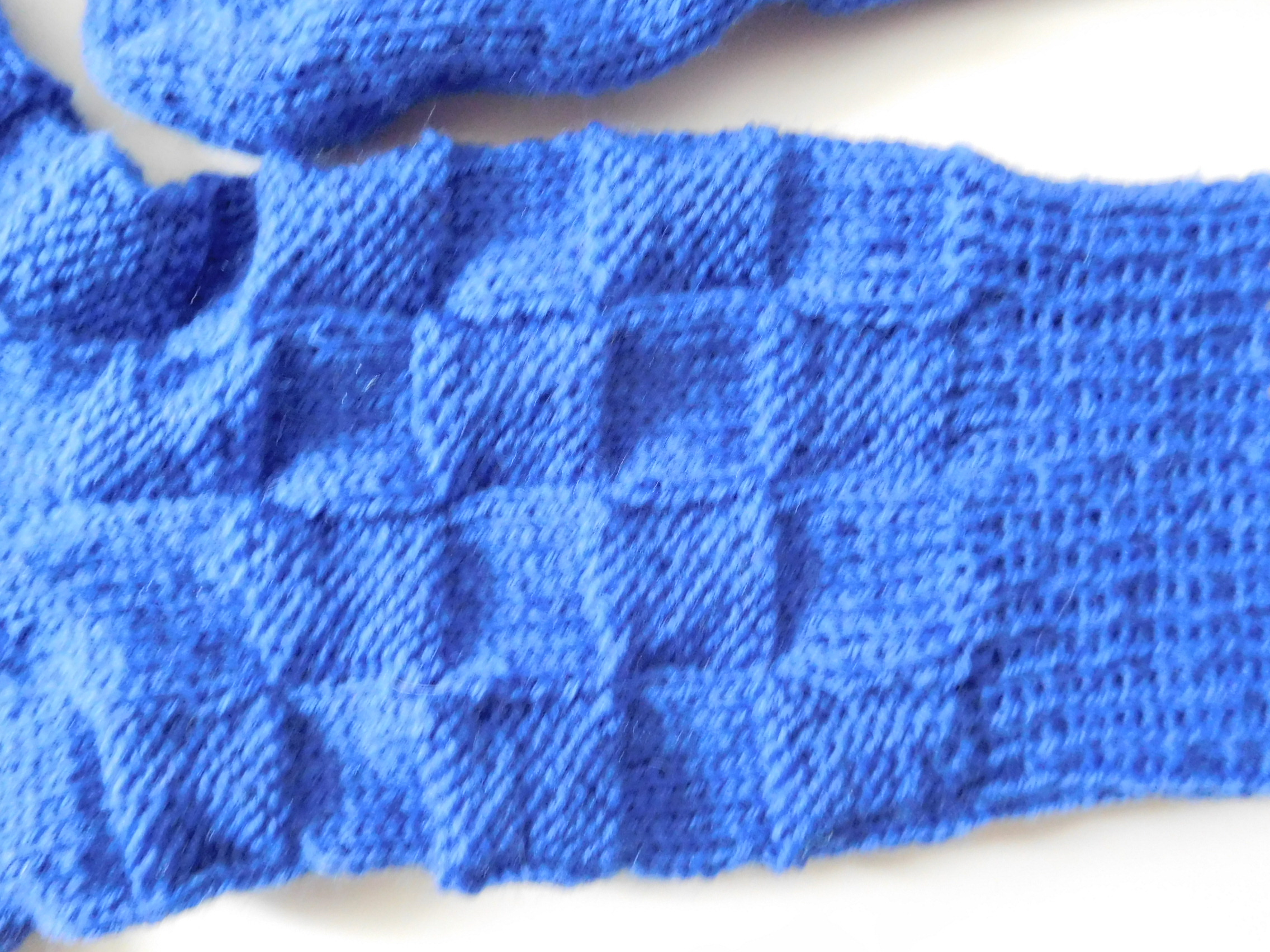 Handgestrickte Wollsocken Gr. 43 – Royal-Blau-uni – Bild 4