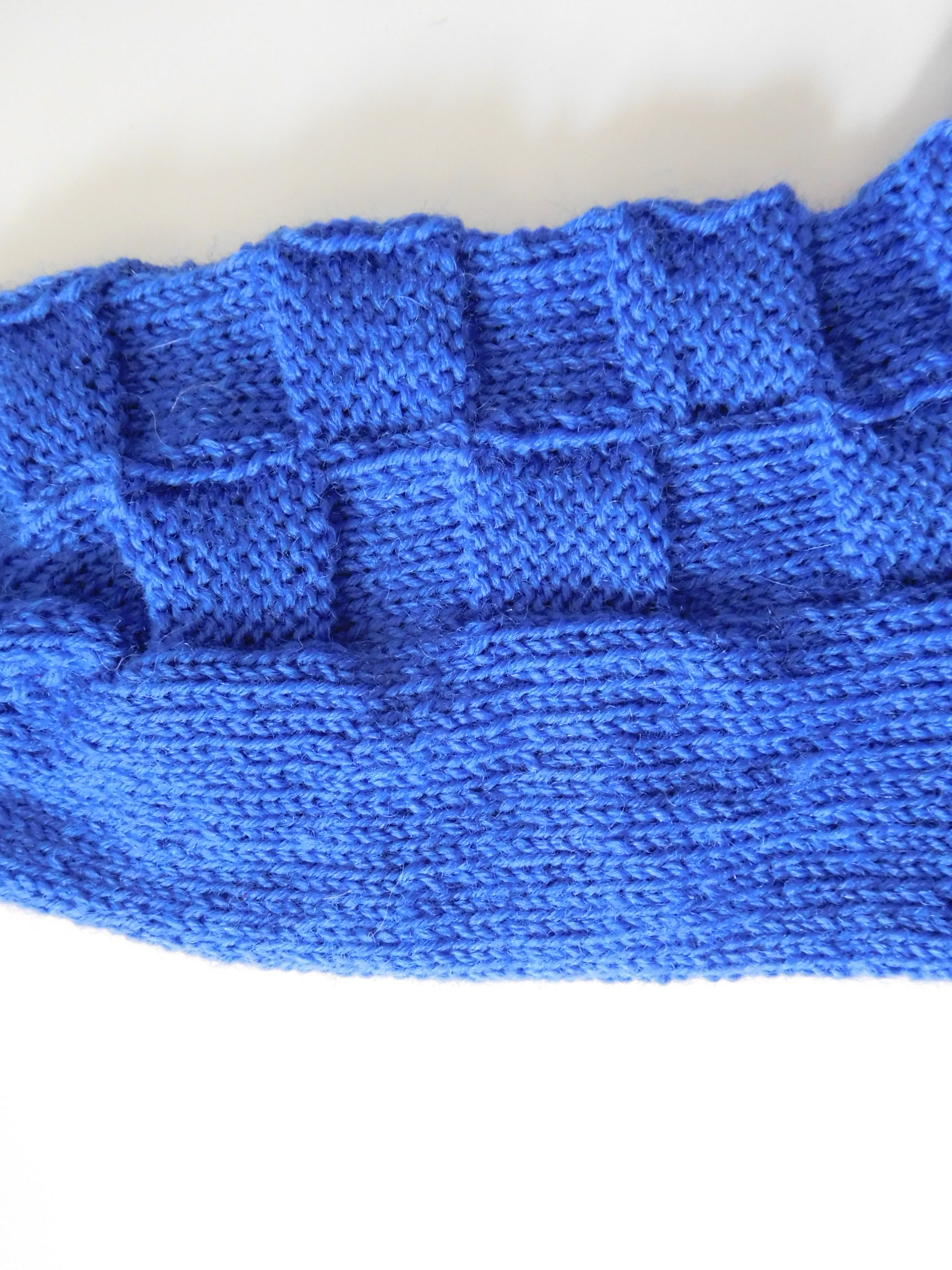 Handgestrickte Wollsocken Gr. 43 – Royal-Blau-uni – Bild 5